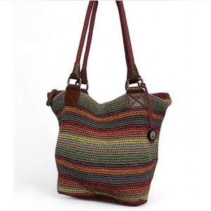 • SOLD • The Sak Multicoloured Crochet Tote Bag